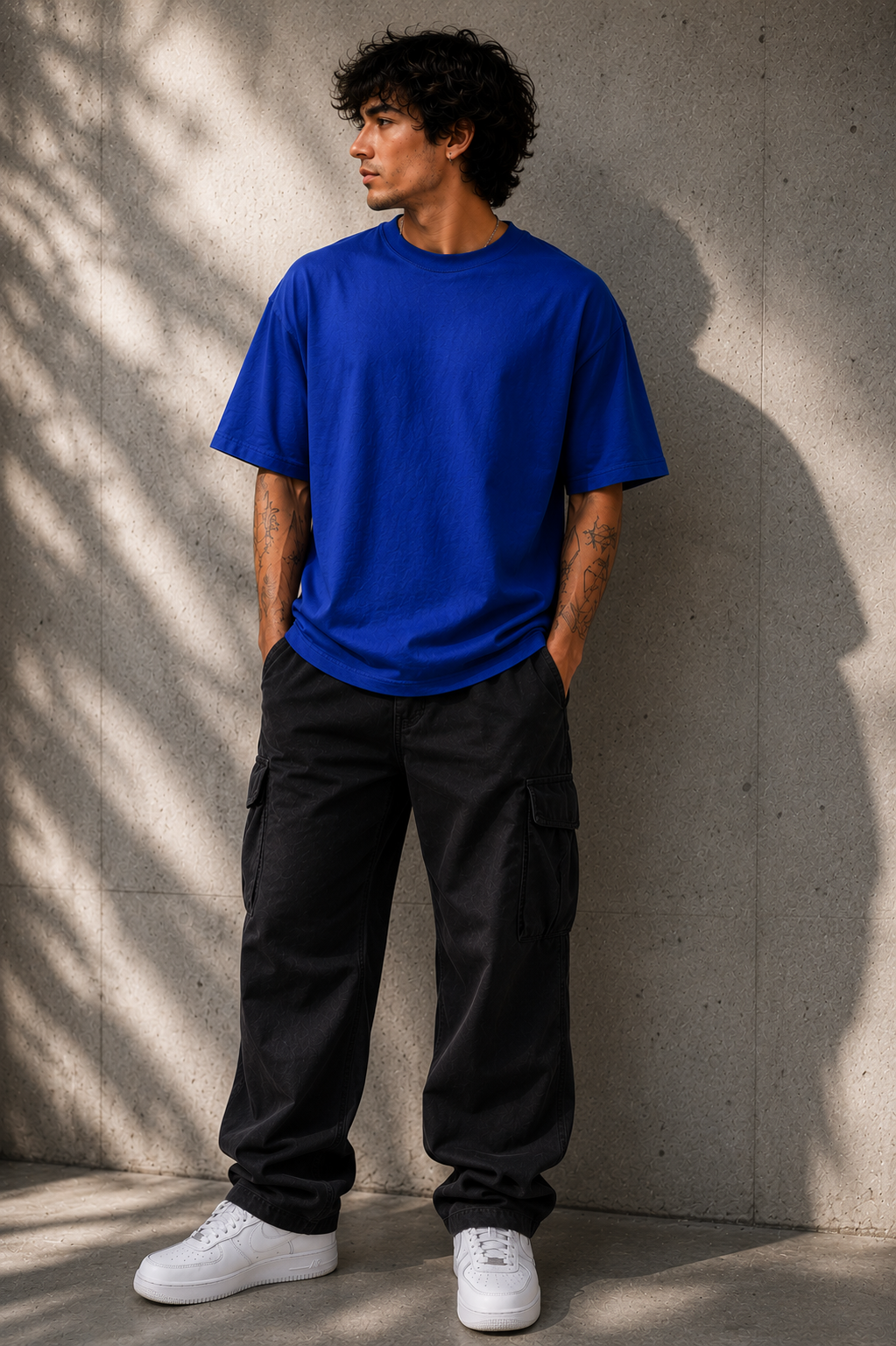 Minimal Mountain Coordinates Back Print T-Shirt