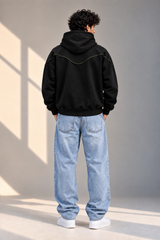 ARCH-01 Oversized Black Hoodie