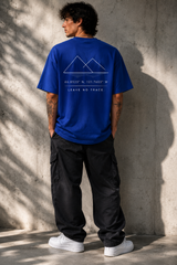 Minimal Mountain Coordinates Back Print T-Shirt