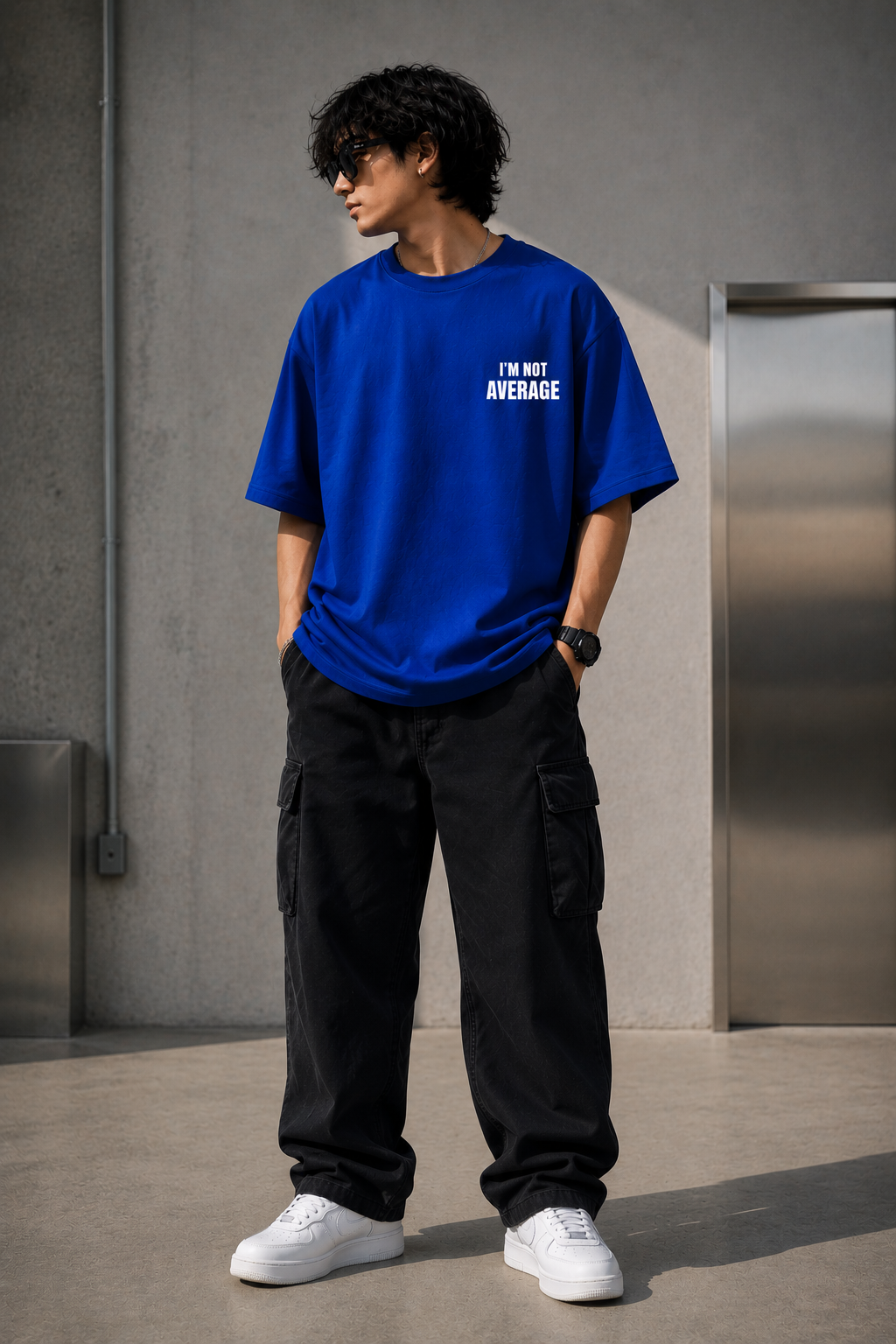 I'm Not Average™ Oversized T-Shirt – Royal Blue